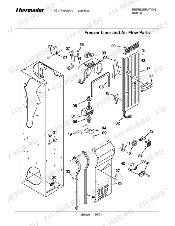 Схема №9 KBUIT4870A 48" SXS REFRIG CUSTOM (ICEMAKER) с изображением Программатор для посудомоечной машины Bosch 00143769